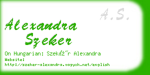 alexandra szeker business card